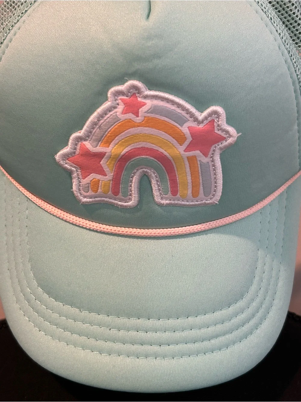XOXO Magpies Kids Smiley Logo Trucker Hat in Mint